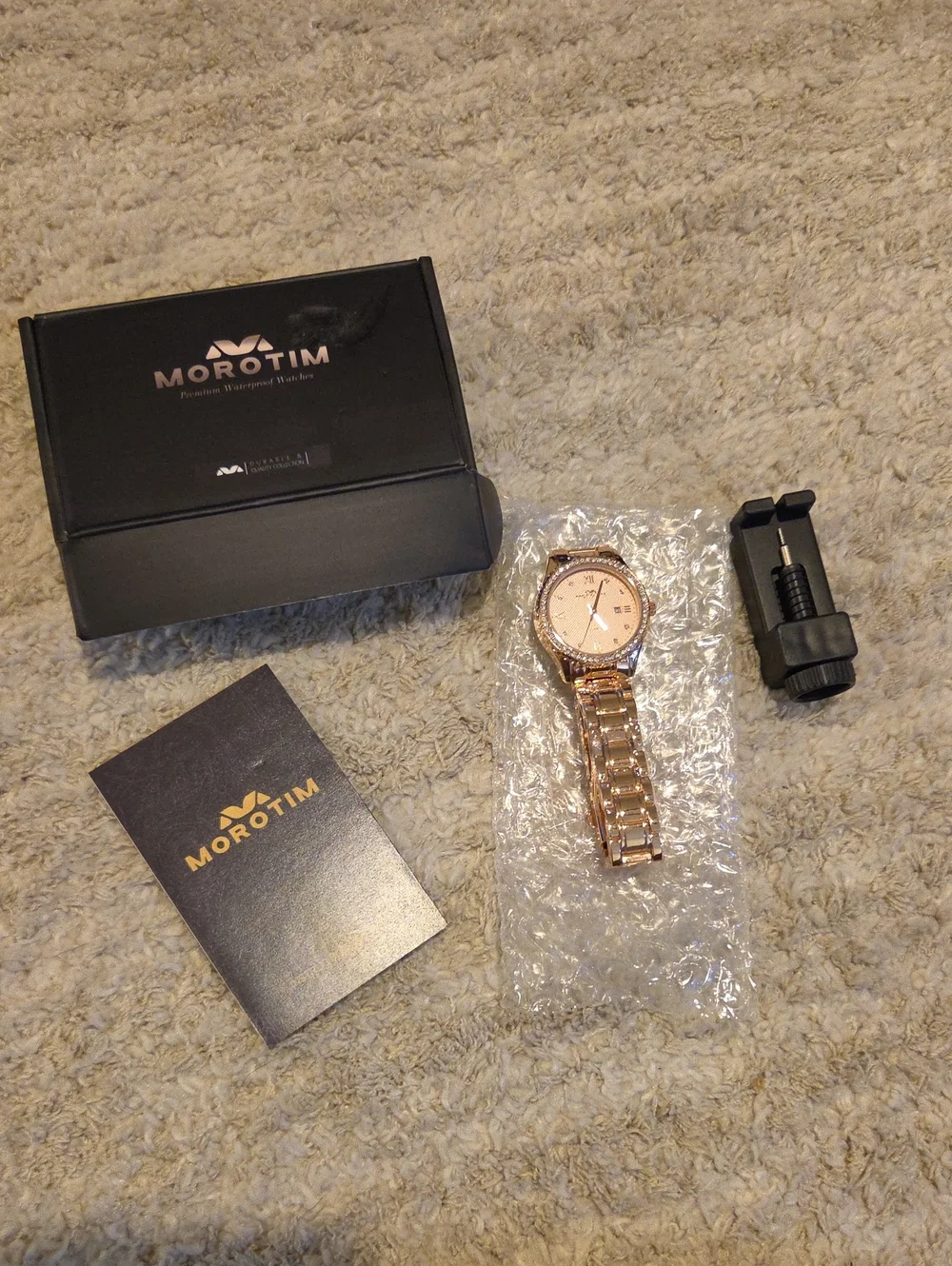 Women's Rose Gold Bracelet Watch - Elegant Link Strap